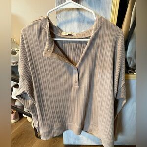 Abercrombie & Fitch Taupe Striped Sweater L